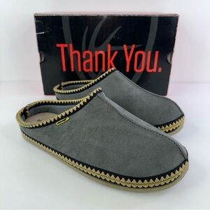 Deer Stags Men's Wherever Slipper Grey, Size 10M New